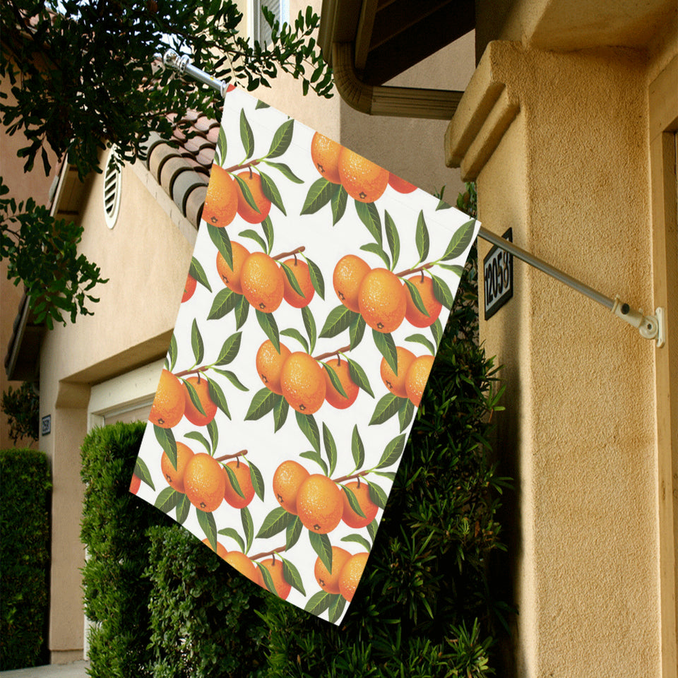 Oranges pattern background House Flag Garden Flag
