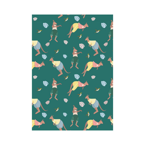 Kangaroo leaves pattern House Flag Garden Flag