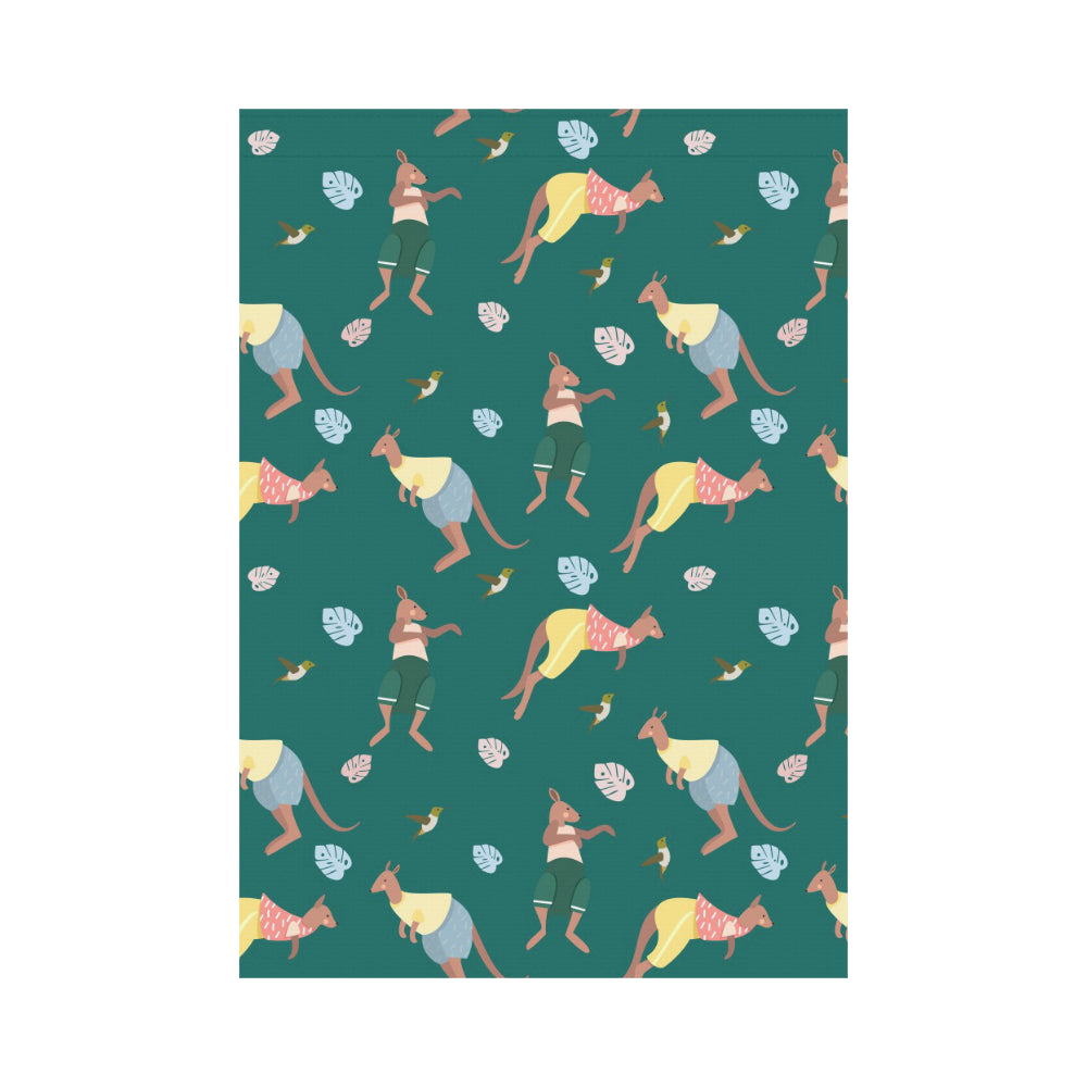 Kangaroo leaves pattern House Flag Garden Flag