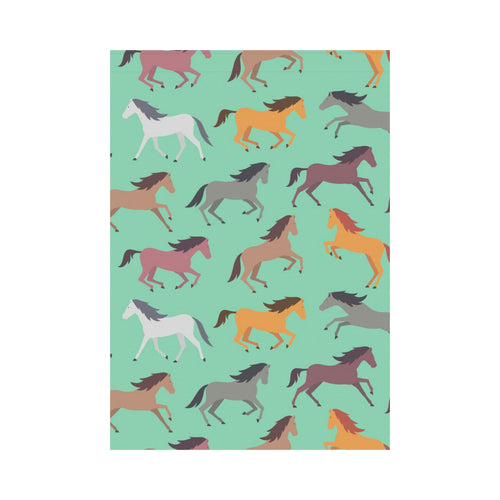 Colorful horses pattern House Flag Garden Flag