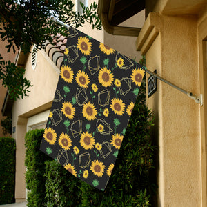 sunflower golden polygonal shapes House Flag Garden Flag