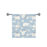 Cute polar bears Christmas decoration pattern Bath Towel