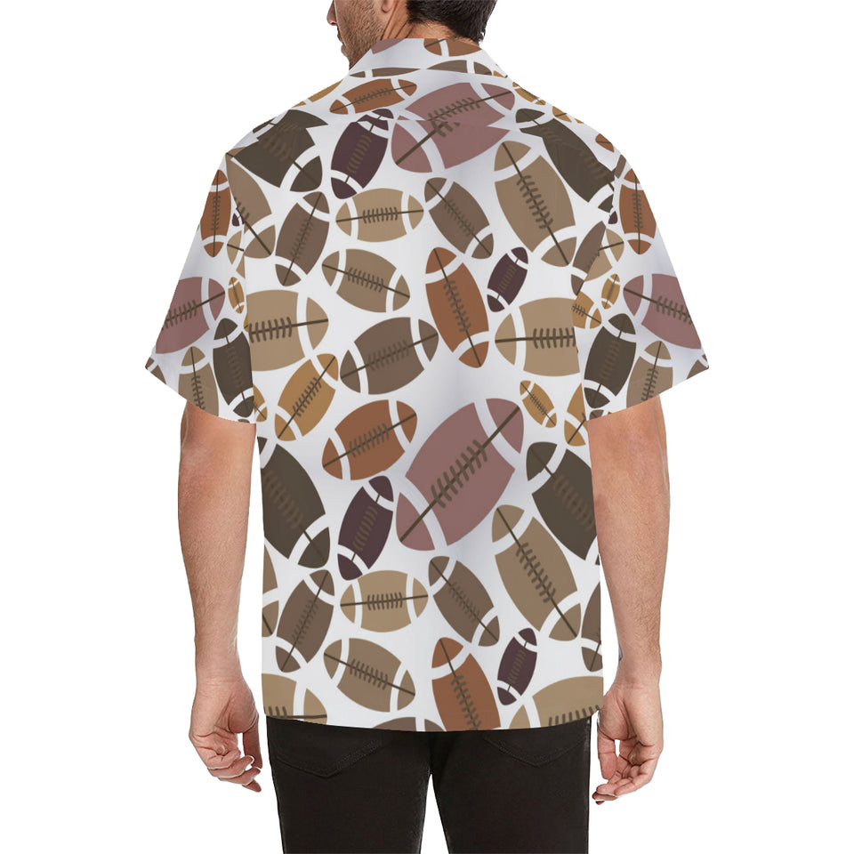American football ball pattern Men's All Over Print Hawaiian Shirt