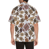 American football ball pattern Men's All Over Print Hawaiian Shirt