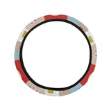 Pig Pattern Print Design 02 Car Steering Wheel Cover