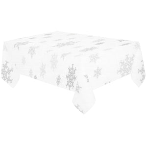 Snowflake pattern white background Tablecloth