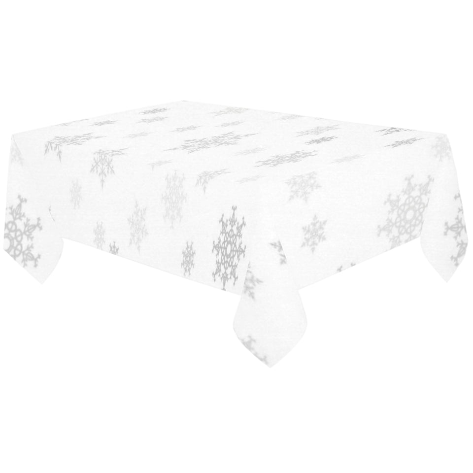 Snowflake pattern white background Tablecloth