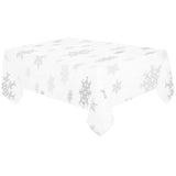 Snowflake pattern white background Tablecloth