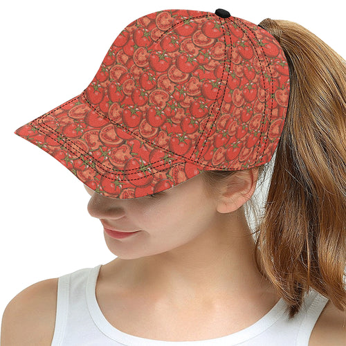 Red Tomato Pattern All Over Print Snapback Cap