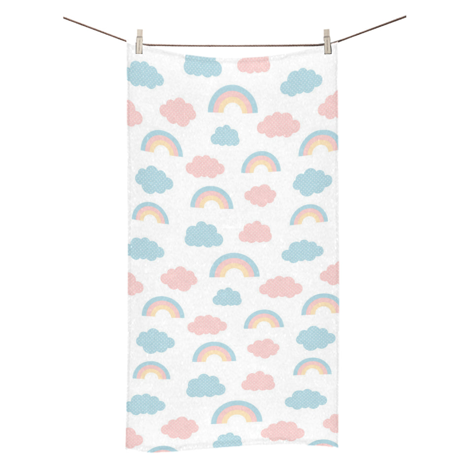 Cute rainbow clound pattern Bath Towel