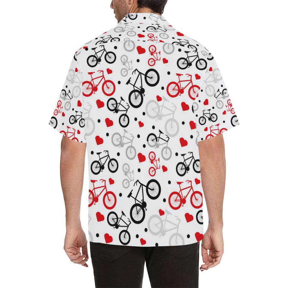 Bicycle Pattern Print Design 04 Men's All Over Print Hawaiian Shirt (Model T58)