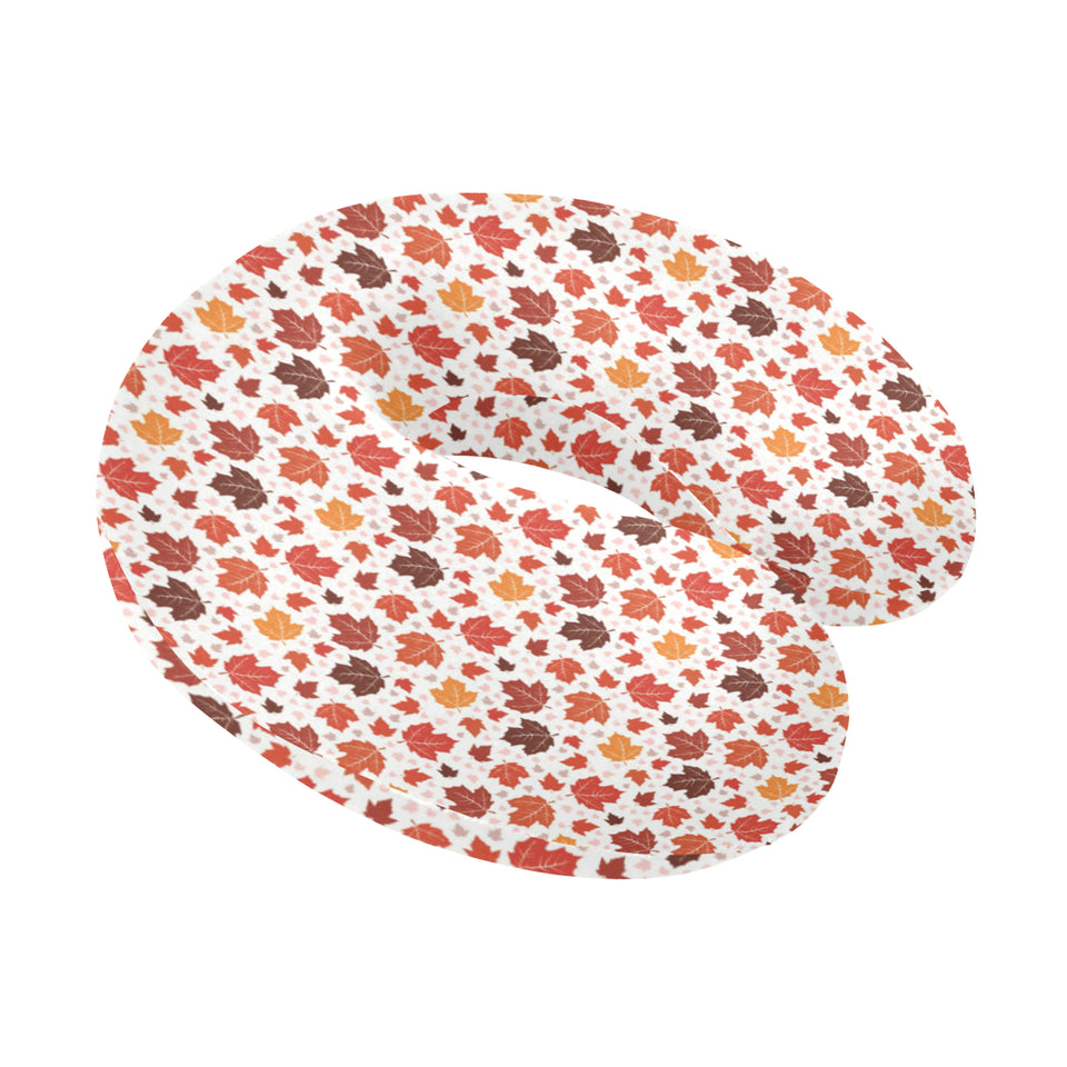 Colorful Maple Leaf pattern U-Shaped Travel Neck Pillow