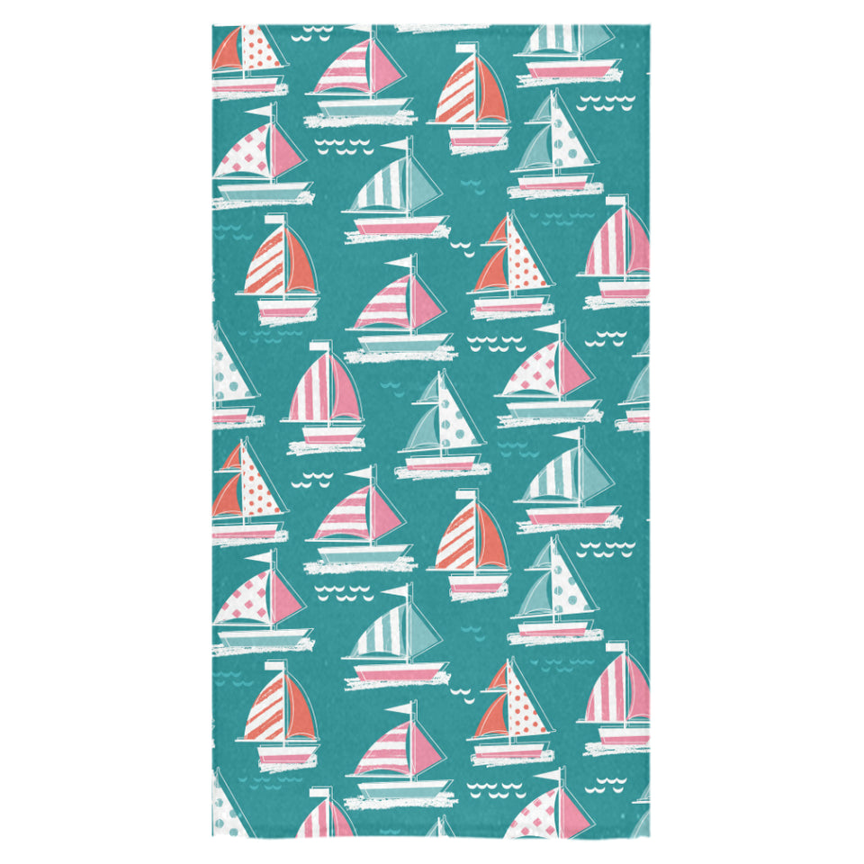 Cute sailboat pattern Bath Towel