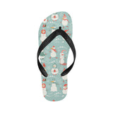 Cute snowman pattern Unisex Flip Flops
