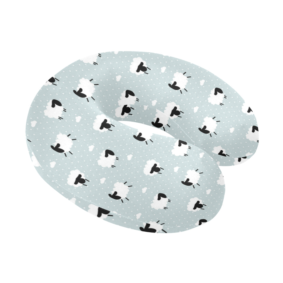 Sheep polka dot cloud pattern U-Shaped Travel Neck Pillow