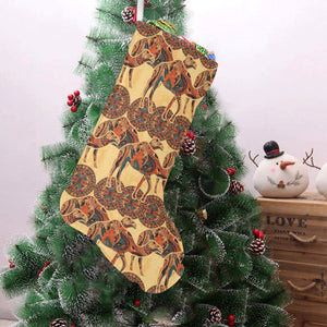 Camel polynesian tribal design pattern Christmas Stocking