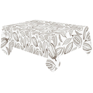 cacao beans leaves pattern Tablecloth