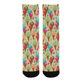 Colorful ice cream pattern Crew Socks