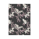 Japanese crane pink sakura pattern House Flag Garden Flag