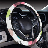 Dragonflies ginkgo leaves pattern Car Steering Wheel Cover
