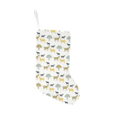 Silhouettes of goat and tree pattern Christmas Stocking
