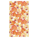 Orange yellow orchid flower pattern background Bath Towel