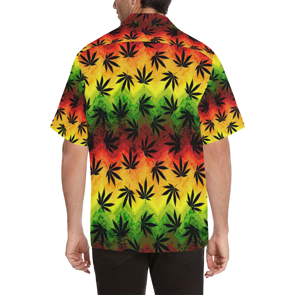 Canabis Marijuana Weed Pattern Print Design 03 Men's All Over Print Hawaiian Shirt (Model T58)