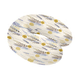 Lavender modern pattern blackground U-Shaped Travel Neck Pillow