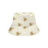 Bee honeycomb seamless design pattern Unisex Bucket Hat