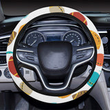 Colorful american football ball pattern Car Steering Wheel Cover