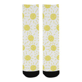 hand drawn sun pattern Crew Socks