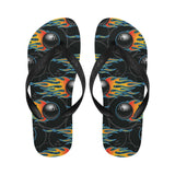 Bowling balls flame pattern Unisex Flip Flops