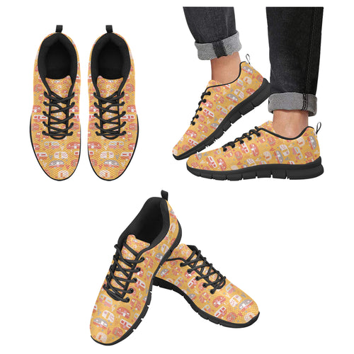 Camper Van Pattern Print Design 04 Men's Breathable Sneakers ( Model 055)