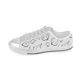 Garlic pattern black white Men's Low Top Shoes White