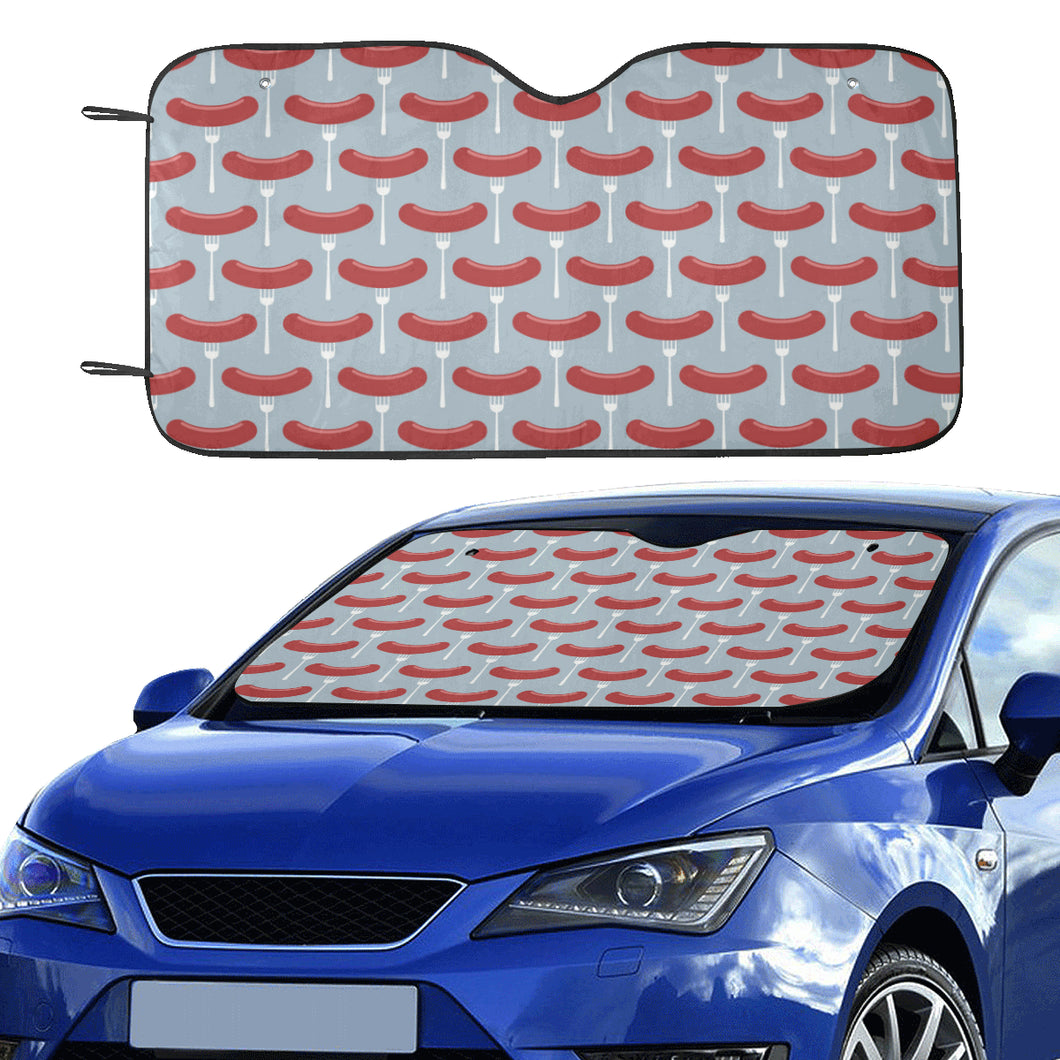 Sausage Pattern Print Design 02 Car Sun Shade