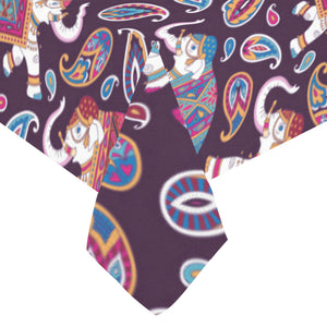 Elephant indian style ornament pattern Tablecloth