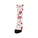 watercolor hand drawn beautiful strawberry pattern Crew Socks