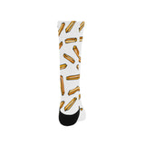 French fries potato pattern Crew Socks