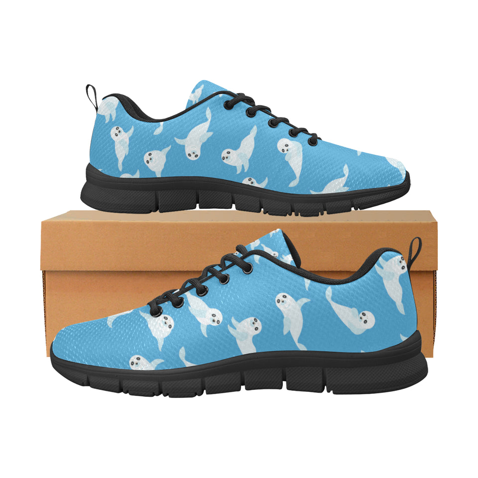 Cute sea lion seal pattern background Women's Sneaker Shoes