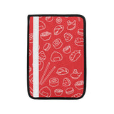 sushi pattern red background Car Seat Belt Cover