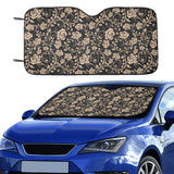 Rose Pattern Print Design 04 Car Sun Shade