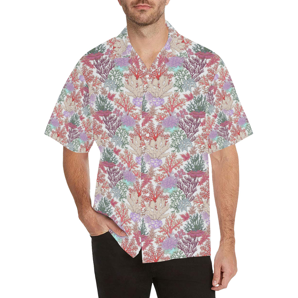 Coral Reef Pattern Print Design 03 Men's All Over Print Hawaiian Shirt (Model T58)