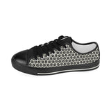 Coffee bean abstract modern pattern Kids' Boys' Girls' Low Top Canvas Shoes Black