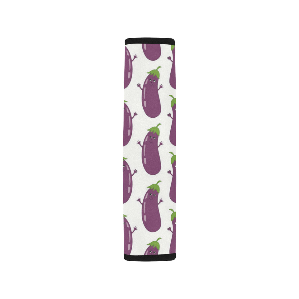 Eggplant Pattern Print Design 01 Car Seat Belt Cover