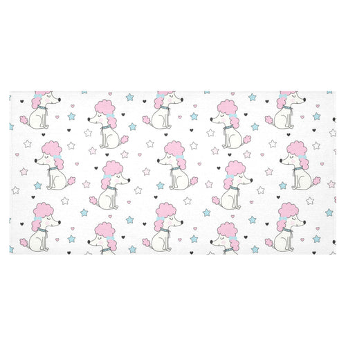 Cute poodle dog star pattern Tablecloth
