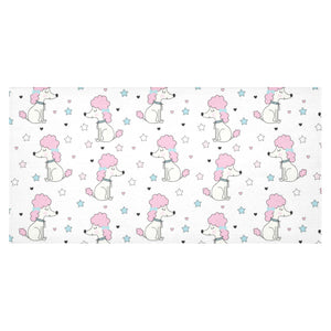 Cute poodle dog star pattern Tablecloth