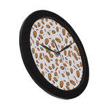peanuts pattern background Elegant Black Wall Clock