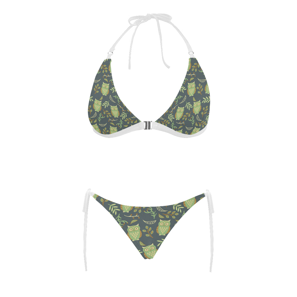 Cute owls leaves pattern Sexy Bikinis Two-Piece Swimsuits