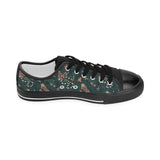 Snake forest pattern Kids' Boys' Girls' Low Top Canvas Shoes Black