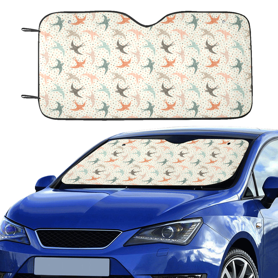 Swallow Pattern Print Design 02 Car Sun Shade